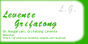 levente grifatong business card